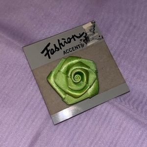 Vintage Rose Brooch | Lime Green | NWT
